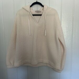LOFT Cream Hooded Sweater